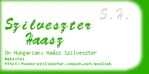 szilveszter haasz business card