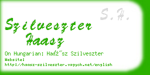 szilveszter haasz business card